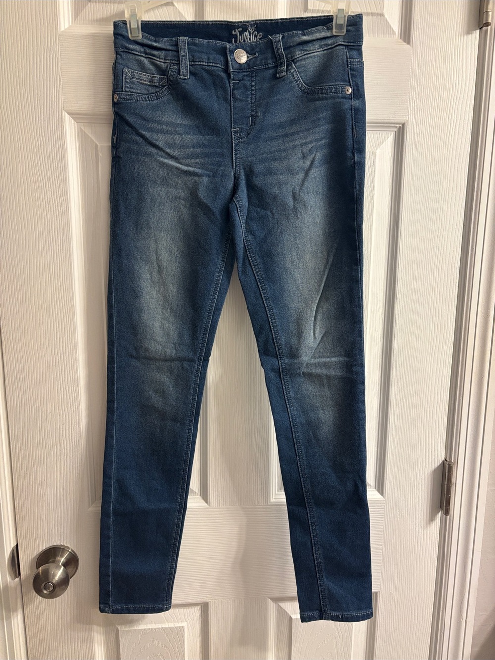 Vintage Justice Girls Medium Wash Skinny Jeans